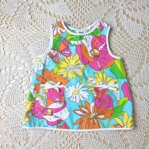 Lilly Pulitzer Baby Girl 3-6 Months Paint By Number Swing Back Shift Dress